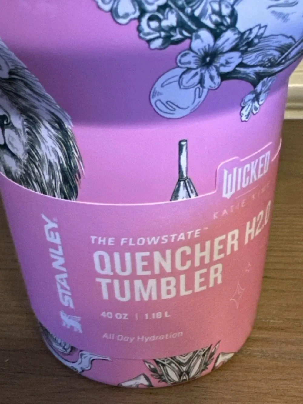 NEW Stanley x Wicked For Good 40oz Quencher Tumbler H2.0 Ozian Reprise Pink NWT - Picture 2 of 6